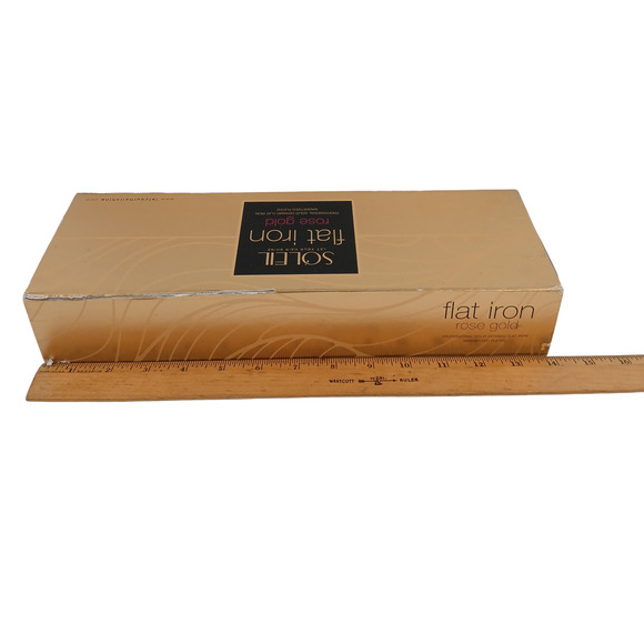 Soleil Solid Ceramic Flat Iron Magnetized Plates Hair Straighter - Rose Gold - Picture 13 of 15